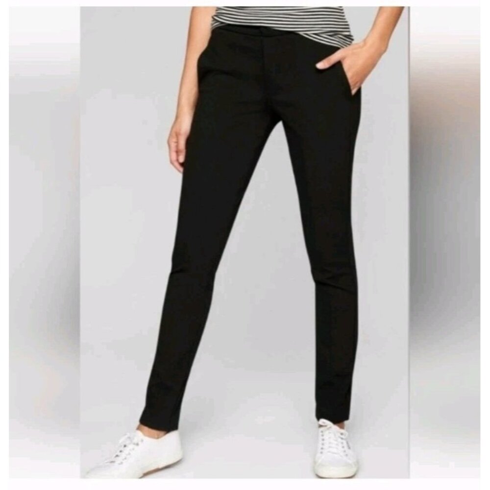 Athleta Women's Mid Rise Black Ponte Skinny Pants Sz 10